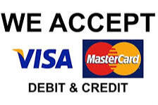 credit and debit cards accepted